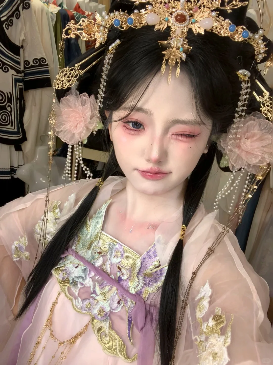 女大学生做汉服模特的第三组妆造！