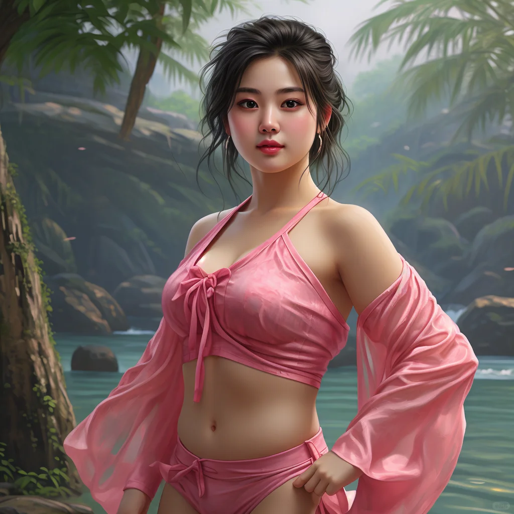 那位身材丰满的小姐姐，自信满满