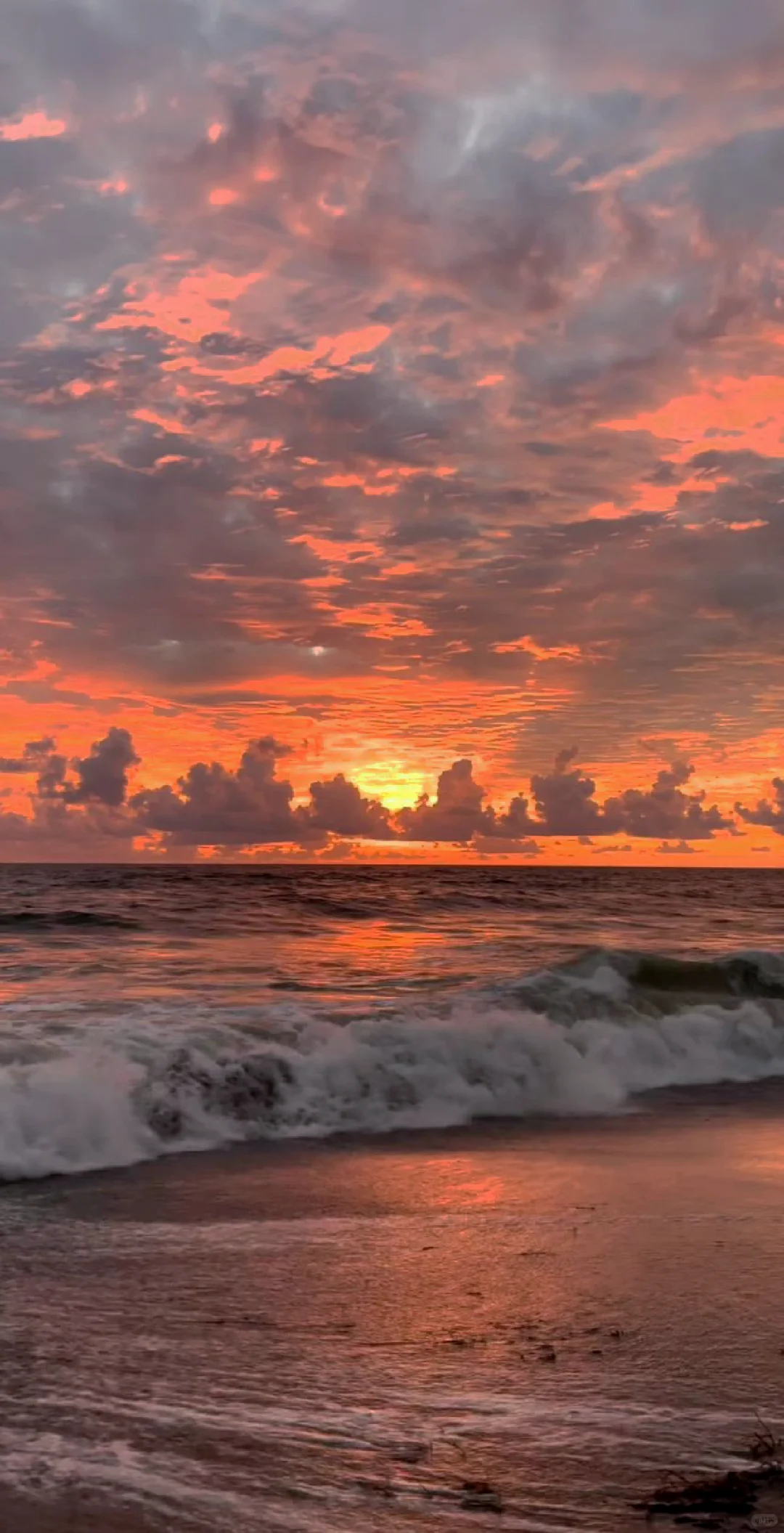 梦幻沙滩夕阳，壁纸里的极致风景