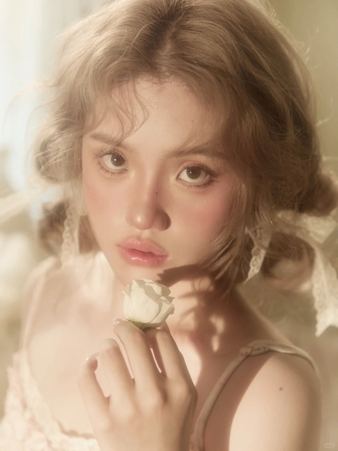 法式油画｜洋娃娃怀里的小棕熊 #私房写真