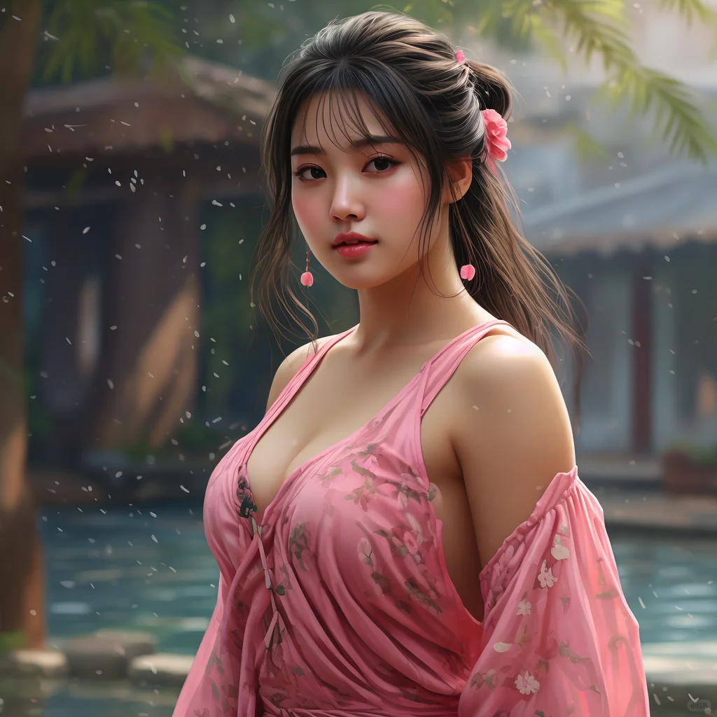 那位身材丰满的小姐姐，自信满满