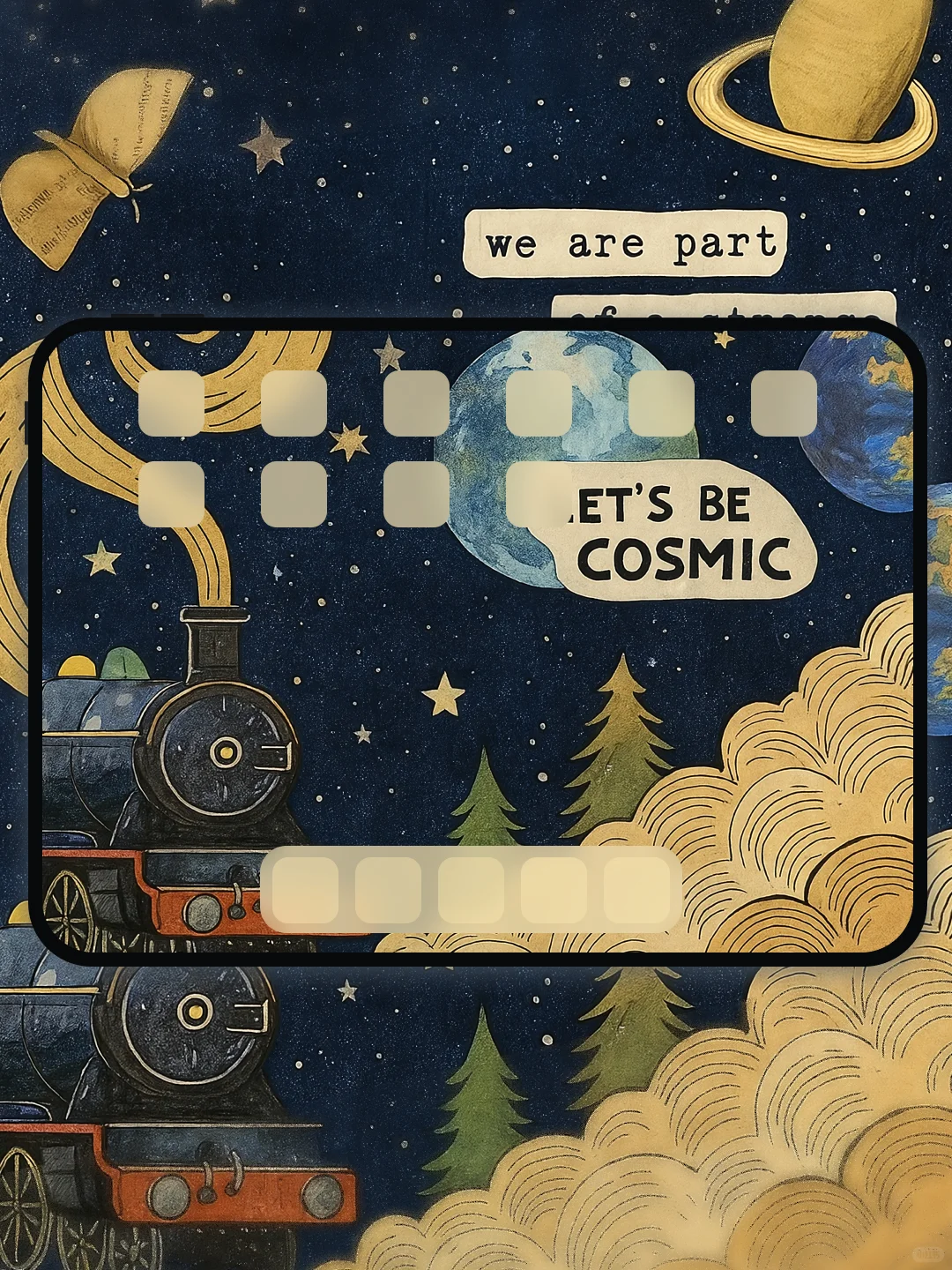 复古暗色系壁纸｜Cosmic Within | 平板壁纸