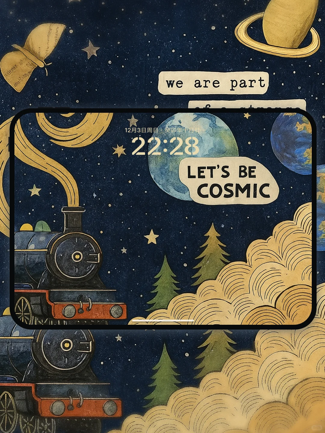 复古暗色系壁纸｜Cosmic Within | 平板壁纸