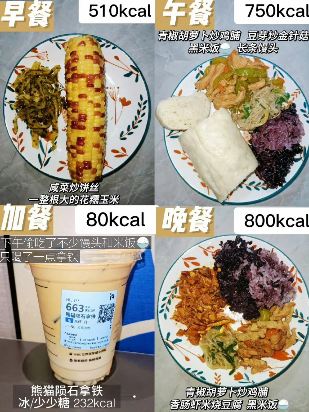 这不就是正常女生的饭量吗 >2000kcal