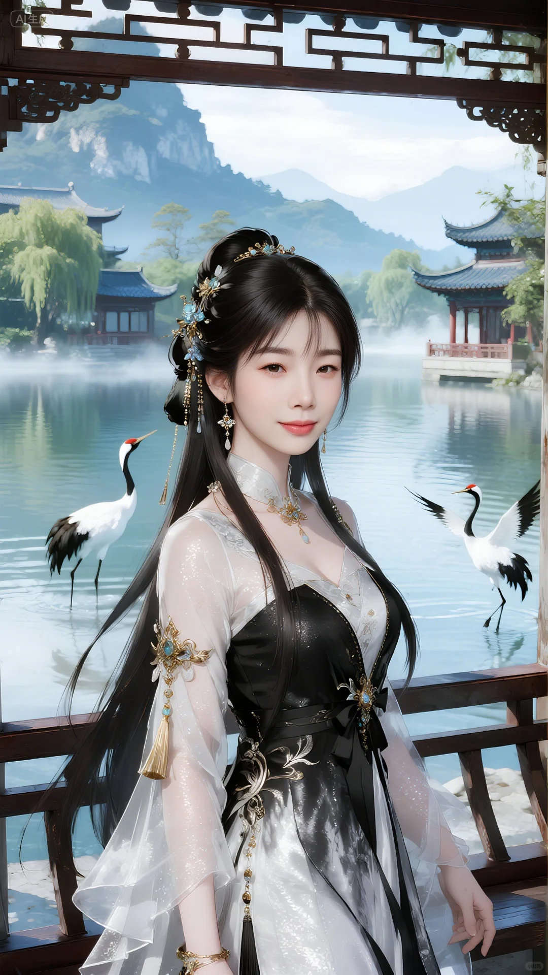 古装少女的静美