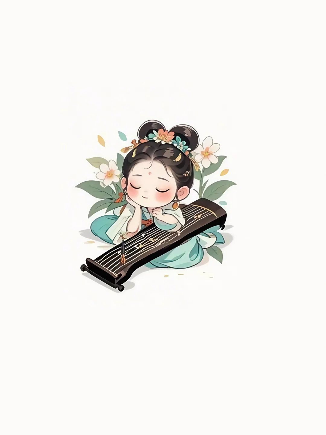 国潮/古风Q版唐装汉服可爱女孩人物画像