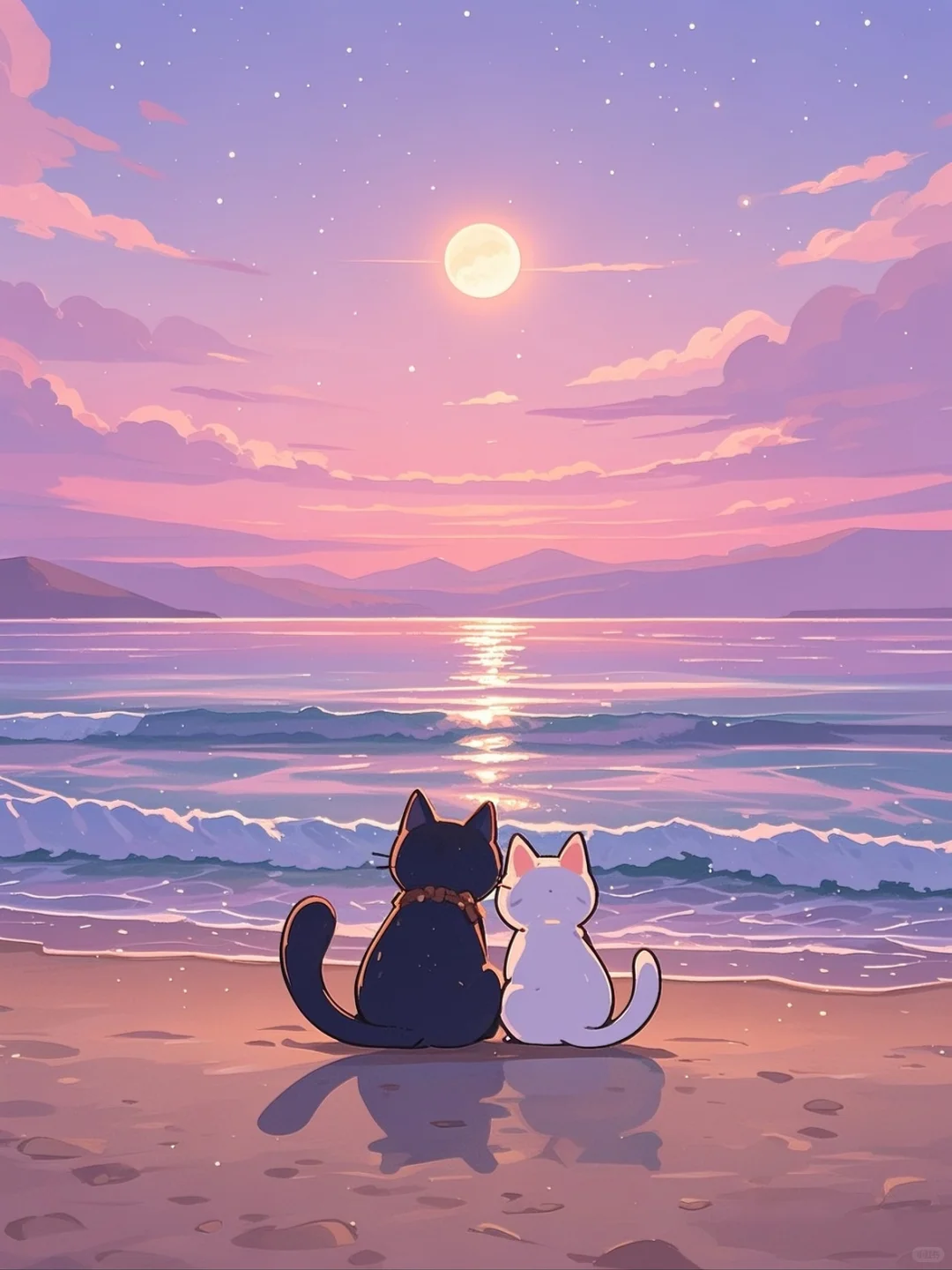 被这两只猫的 “日出浪漫” 戳到啦🌅