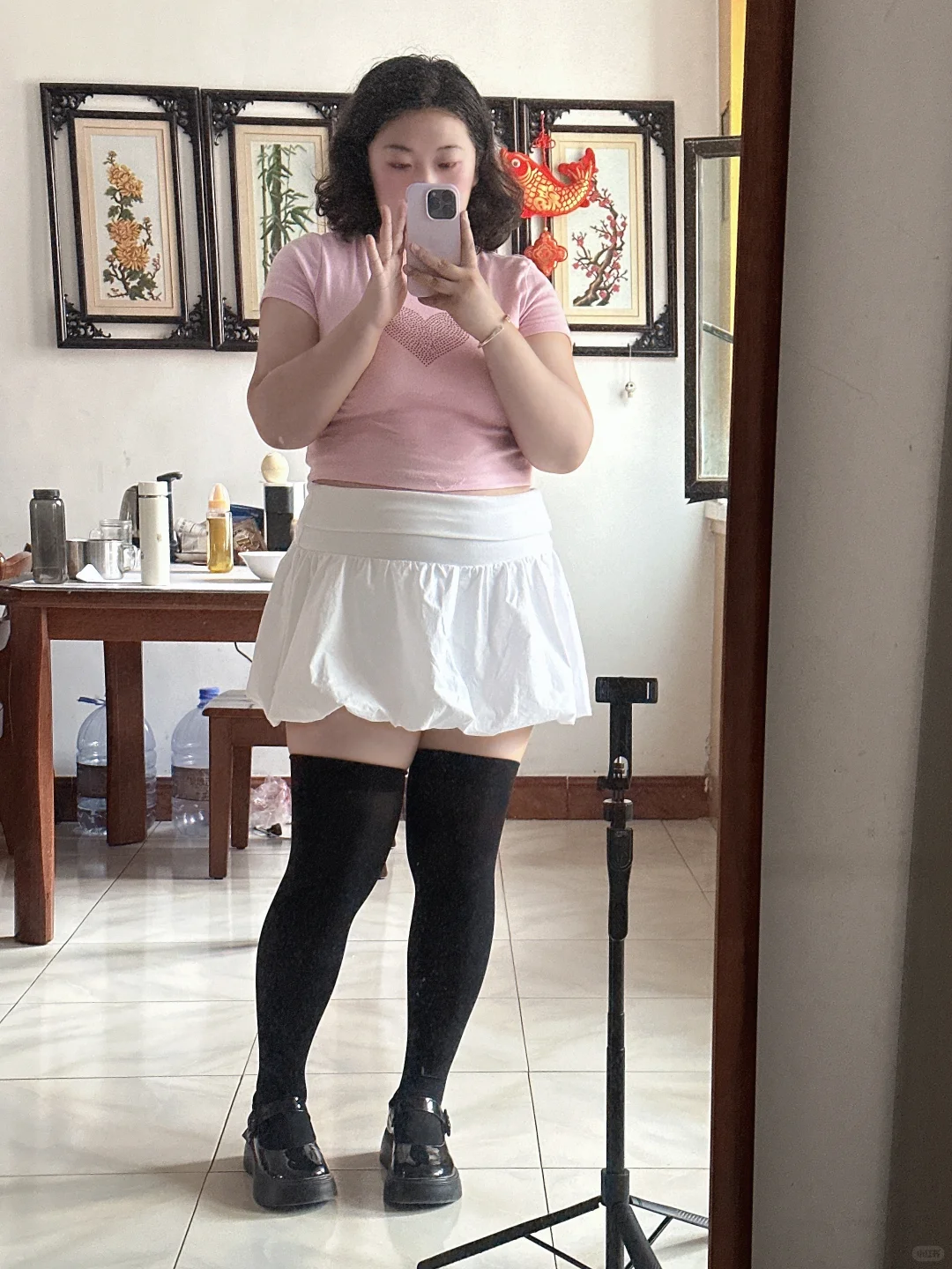158cm160斤大码女孩夏季人生过膝袜分享