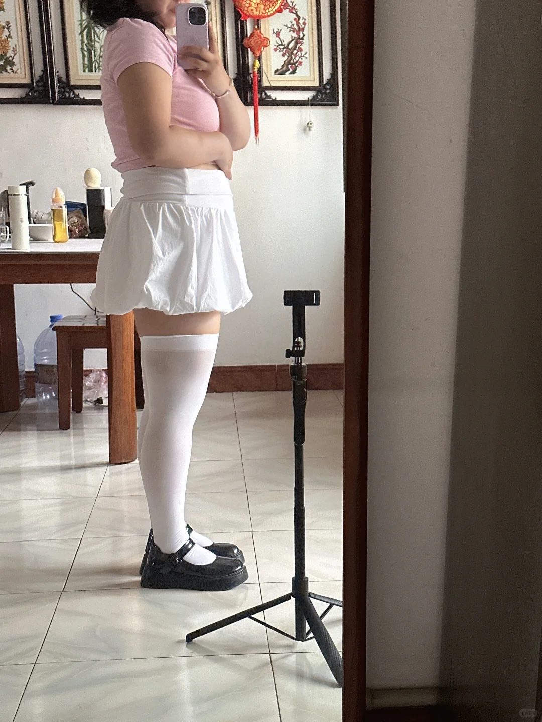 158cm160斤大码女孩夏季人生过膝袜分享