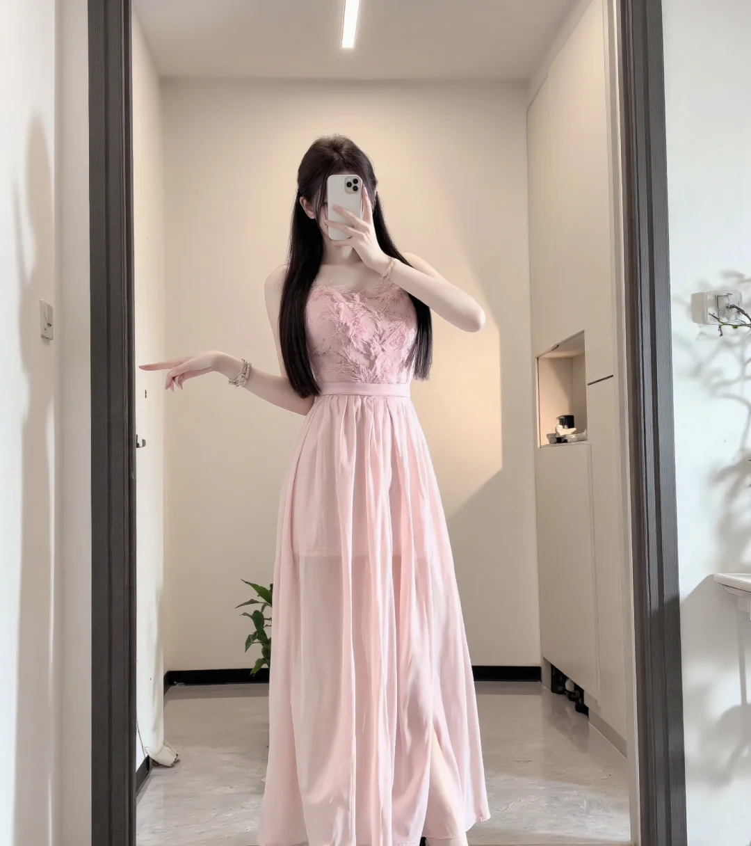 温柔夏日穿搭🌸甜美减龄粉色套装来啦！