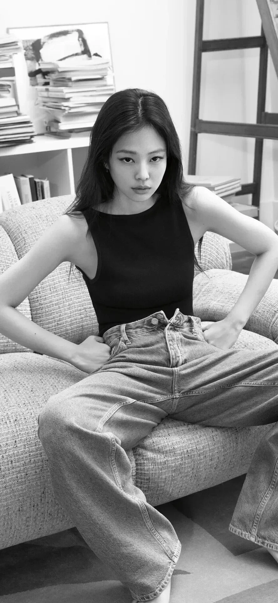 jennie黑白壁纸