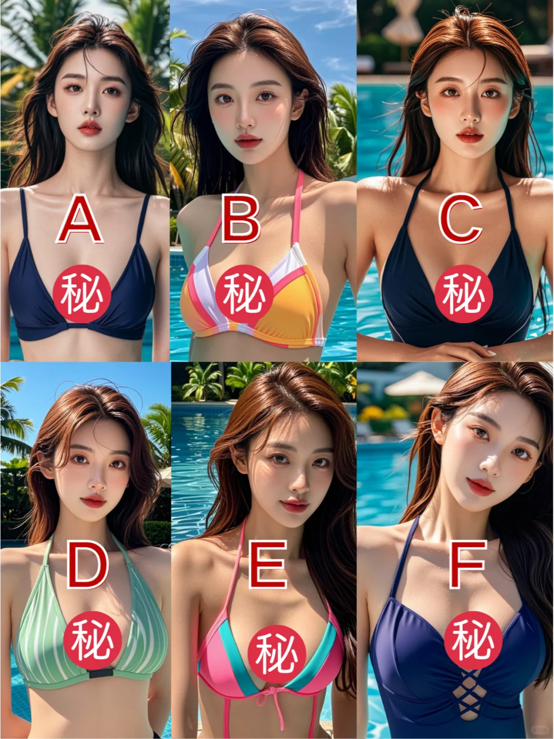 姐妹们 A-B-C-D-E-F 哪种比较好！！！？