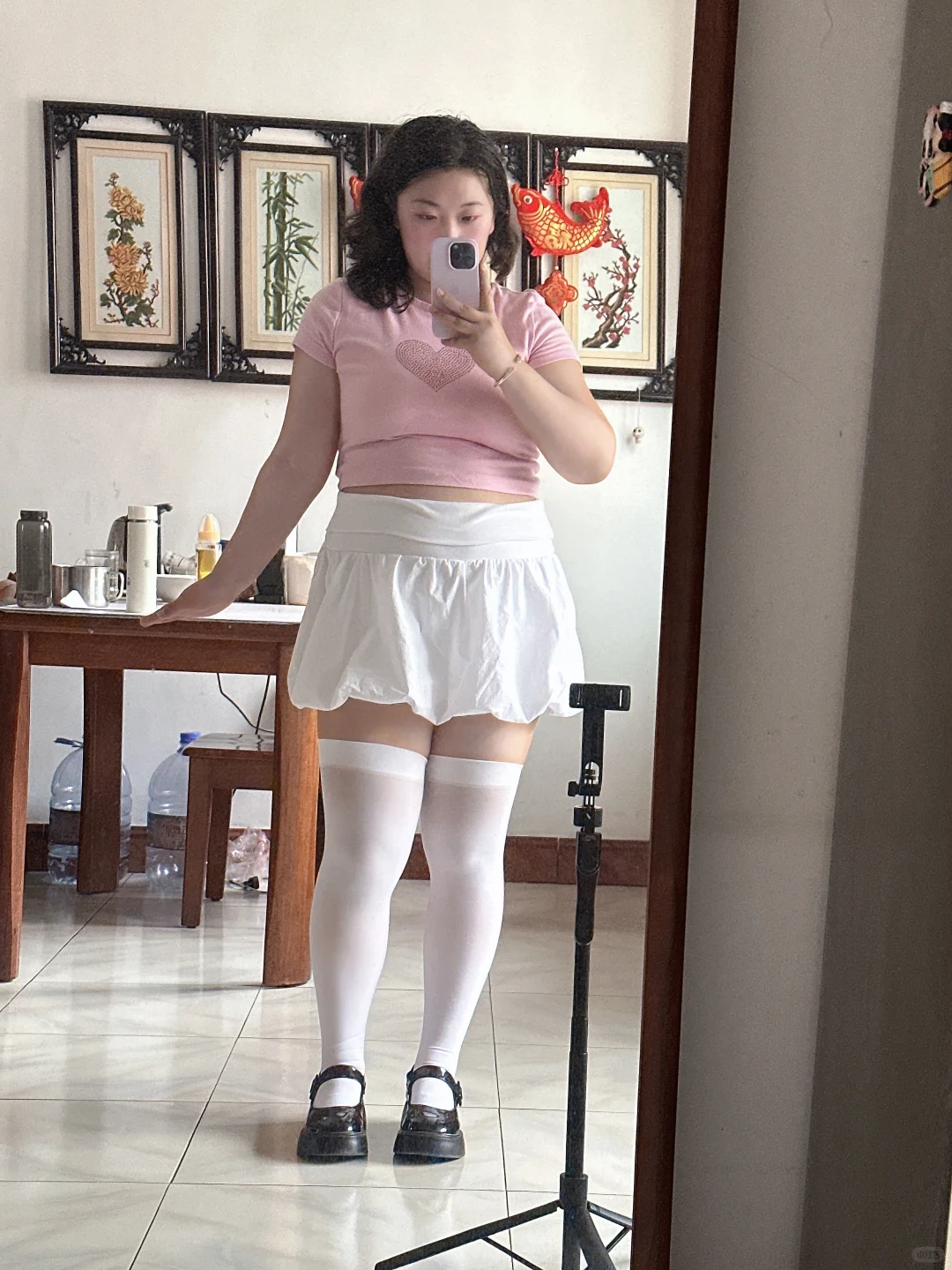158cm160斤大码女孩夏季人生过膝袜分享