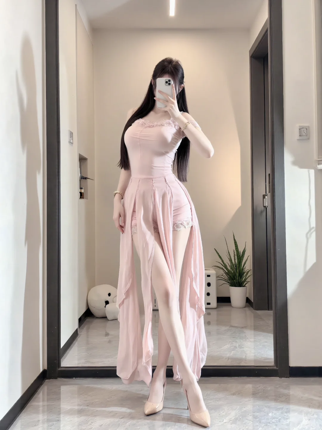 温柔夏日穿搭🌸甜美减龄粉色套装来啦！