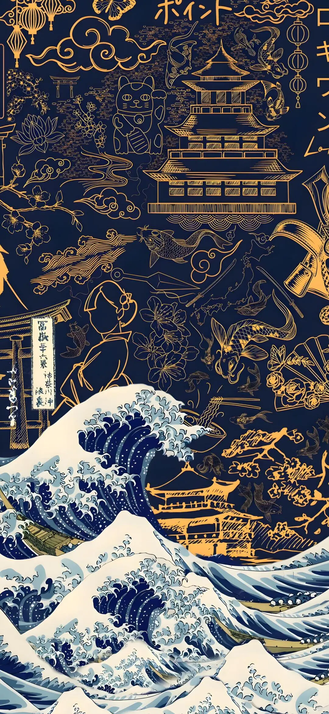 神奈川冲·浪里｜鎏金壁纸名画壁纸#神奈川冲