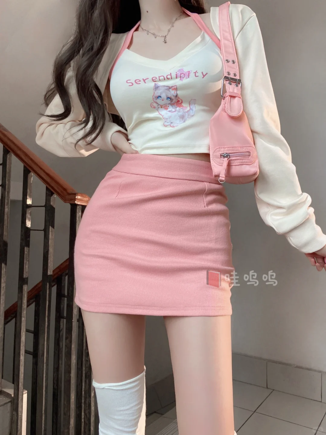 我好喜欢这套粉色系的甜辣穿搭