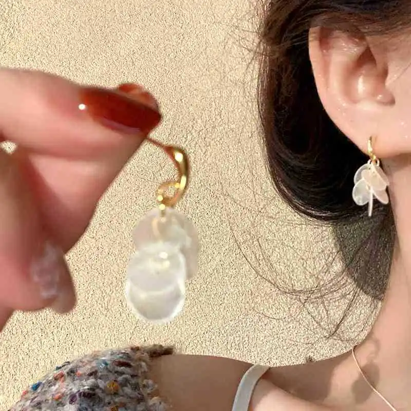 方圆脸天菜！温柔贝壳流苏耳饰美到心颤💫