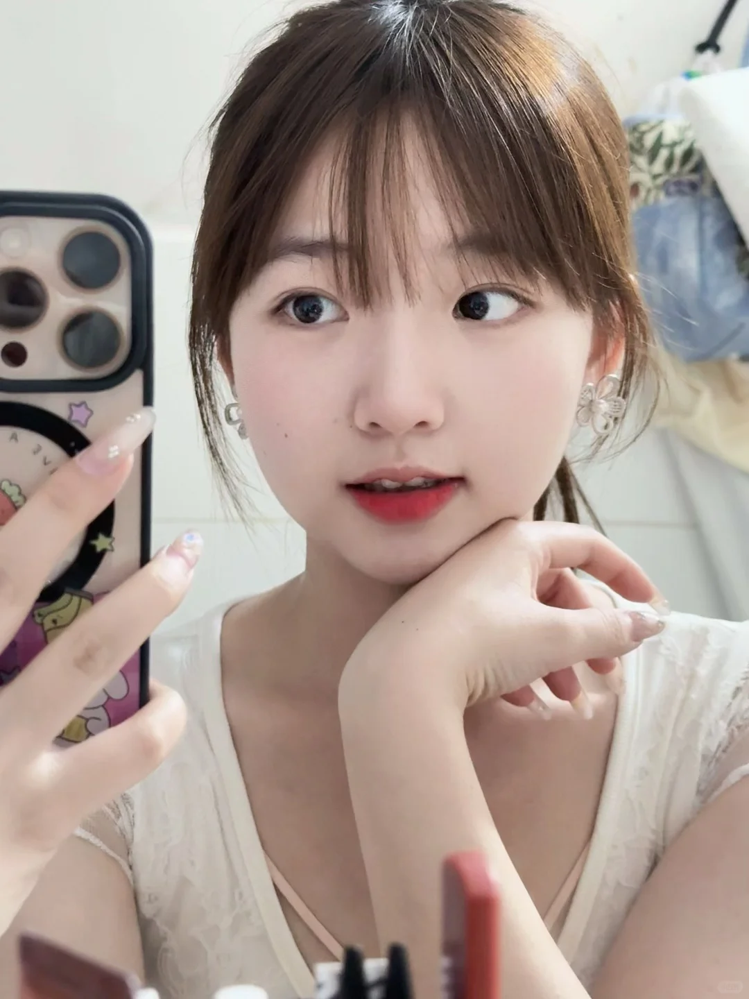 圆脸一定要打耳洞