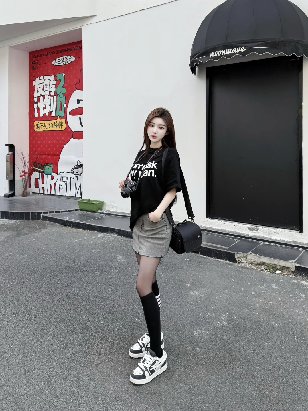 City walk！这位学姐超会穿耶～