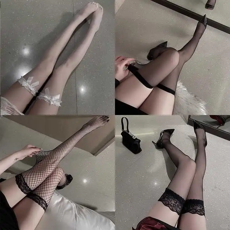 黑丝白丝纯欲风过膝袜，夏日JK女孩必备！