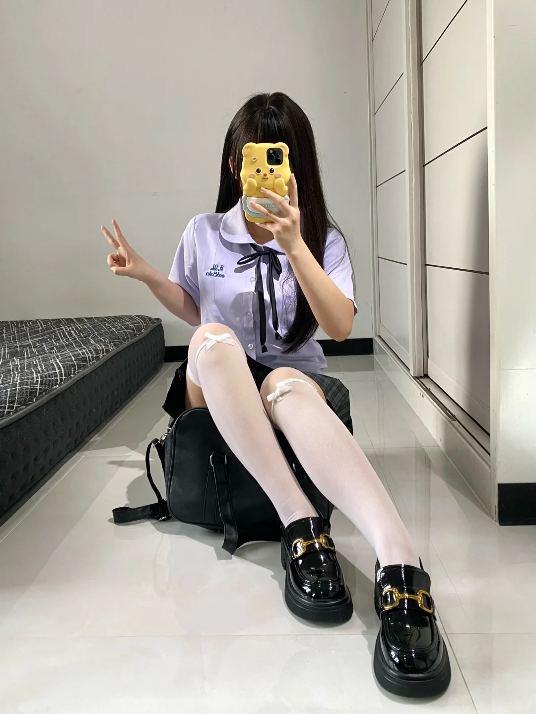 对镜自拍的jk🍭