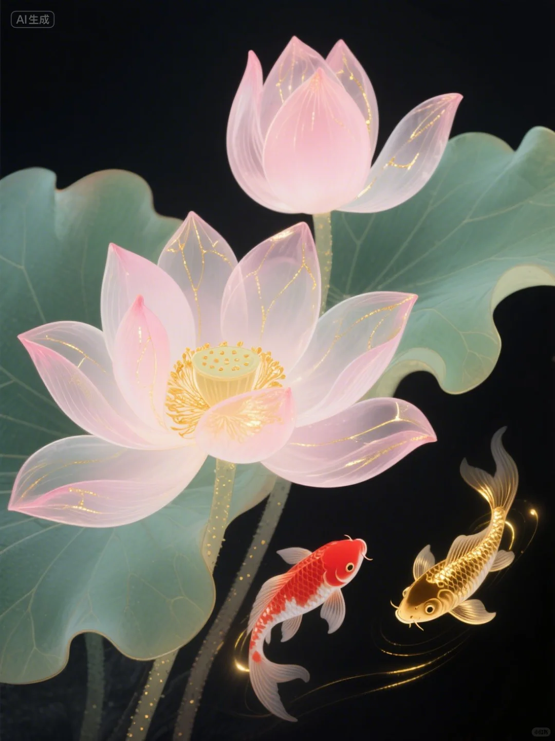 几幅莲年有鱼，大家欣赏！