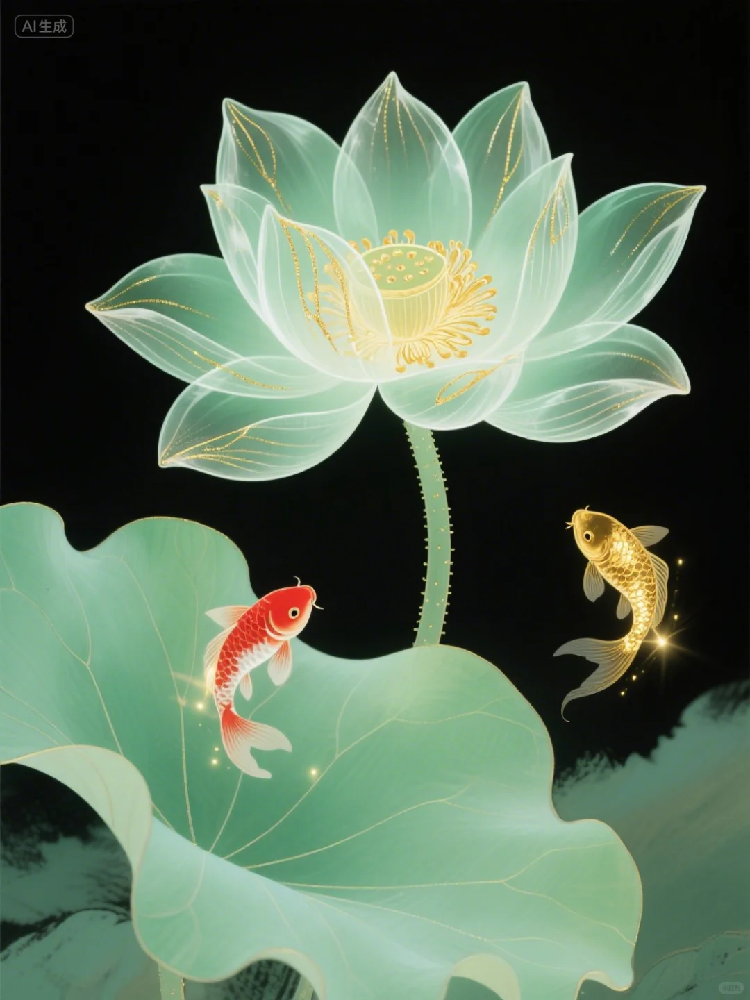 几幅莲年有鱼，大家欣赏！