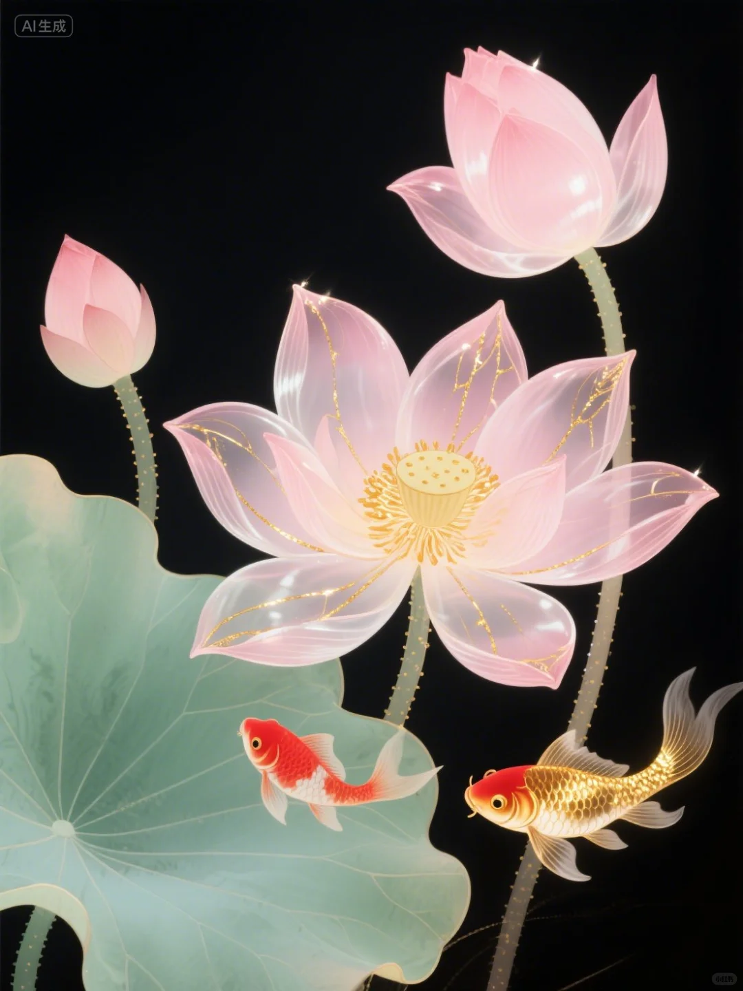 几幅莲年有鱼，大家欣赏！
