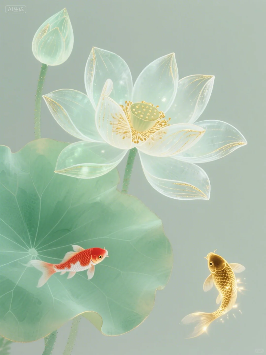 几幅莲年有鱼，大家欣赏！