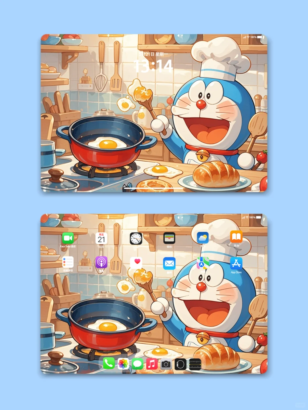 030｜八张高清电脑iPad壁纸｜哆啦A梦