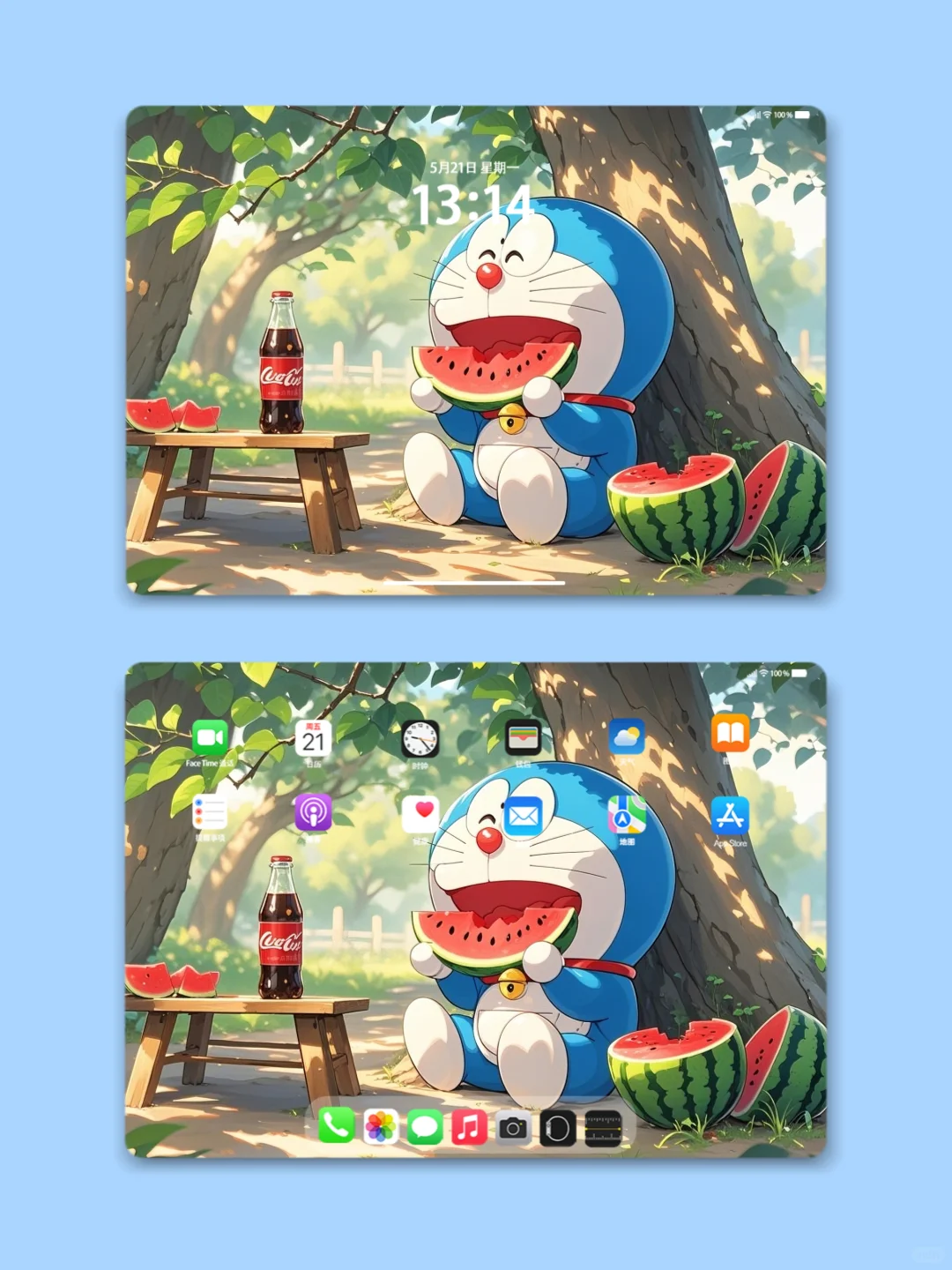 030｜八张高清电脑iPad壁纸｜哆啦A梦