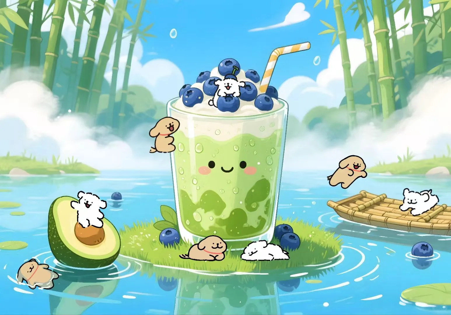 解暑奶昔｜平板壁纸