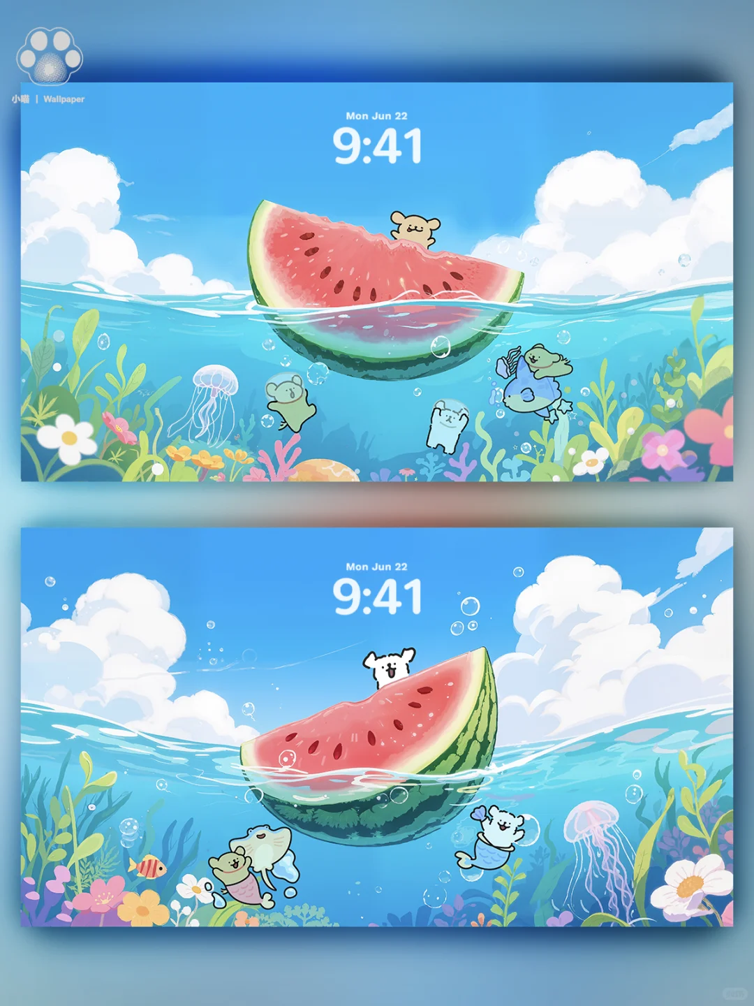 清凉一夏🍉～是爱潜水的治愈小狗呀～041