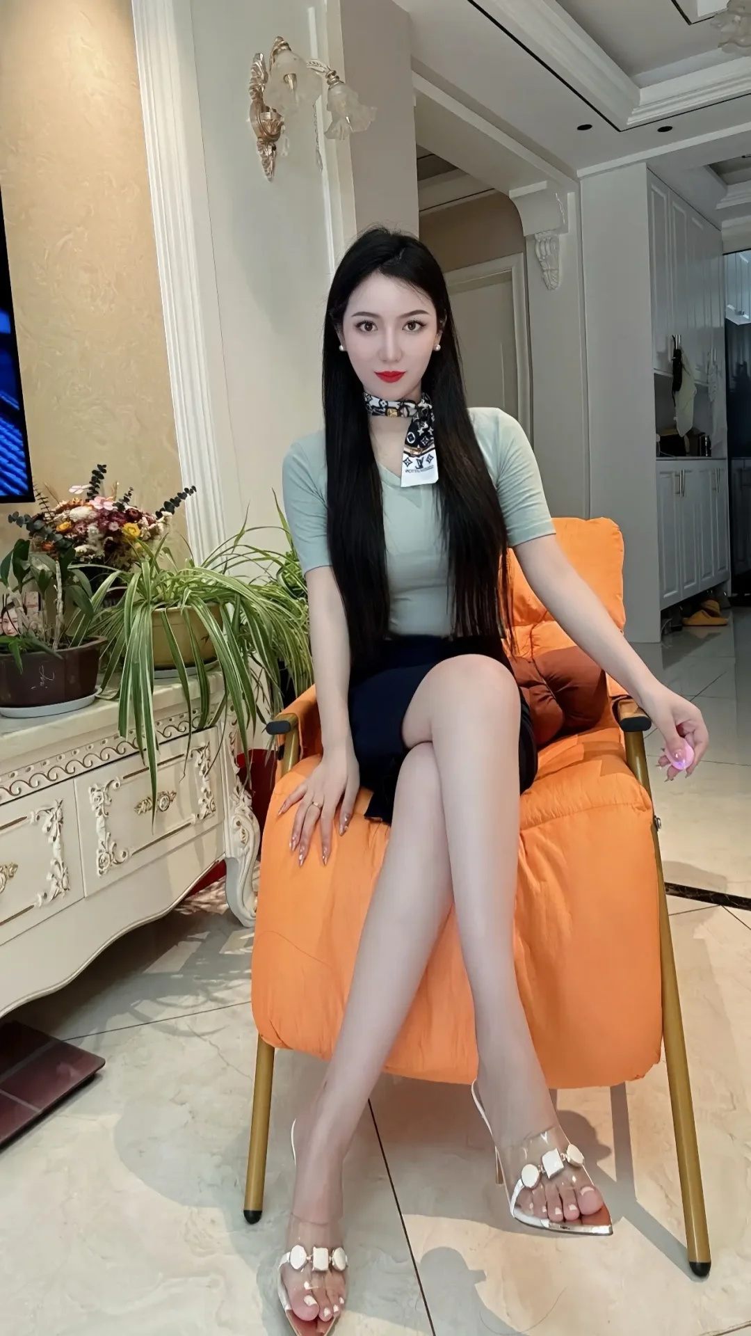 丝巾搭配 可爱女孩