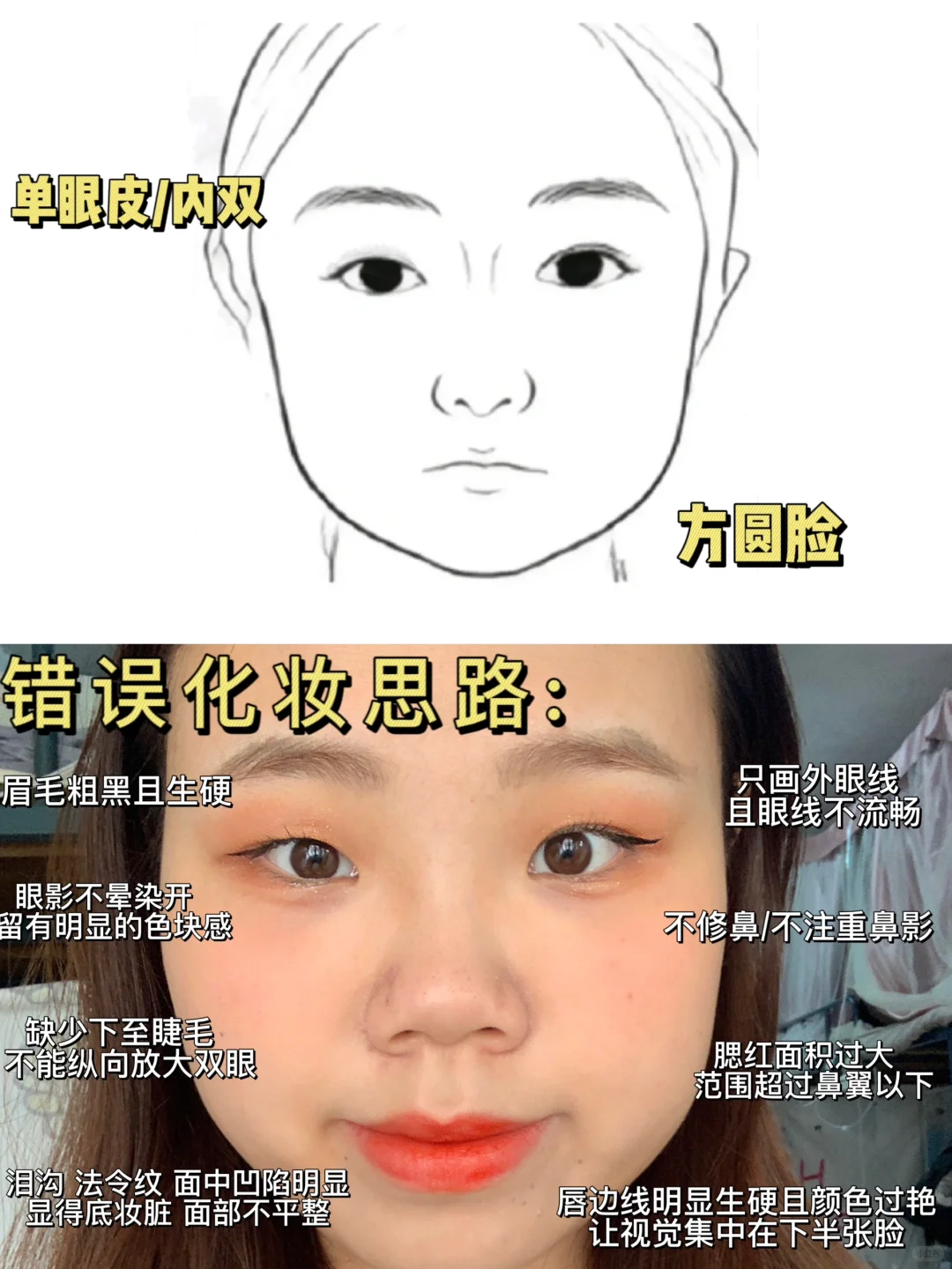 谁懂啊…当方圆脸学会化妆以后…