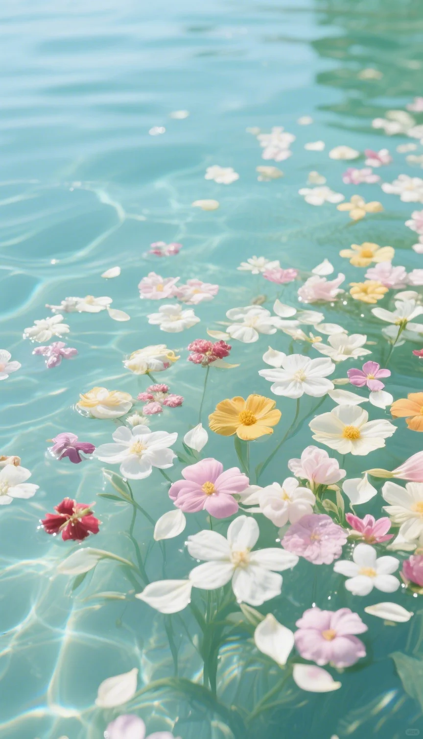 ✨Share-夏日律动清新花瓣壁纸。