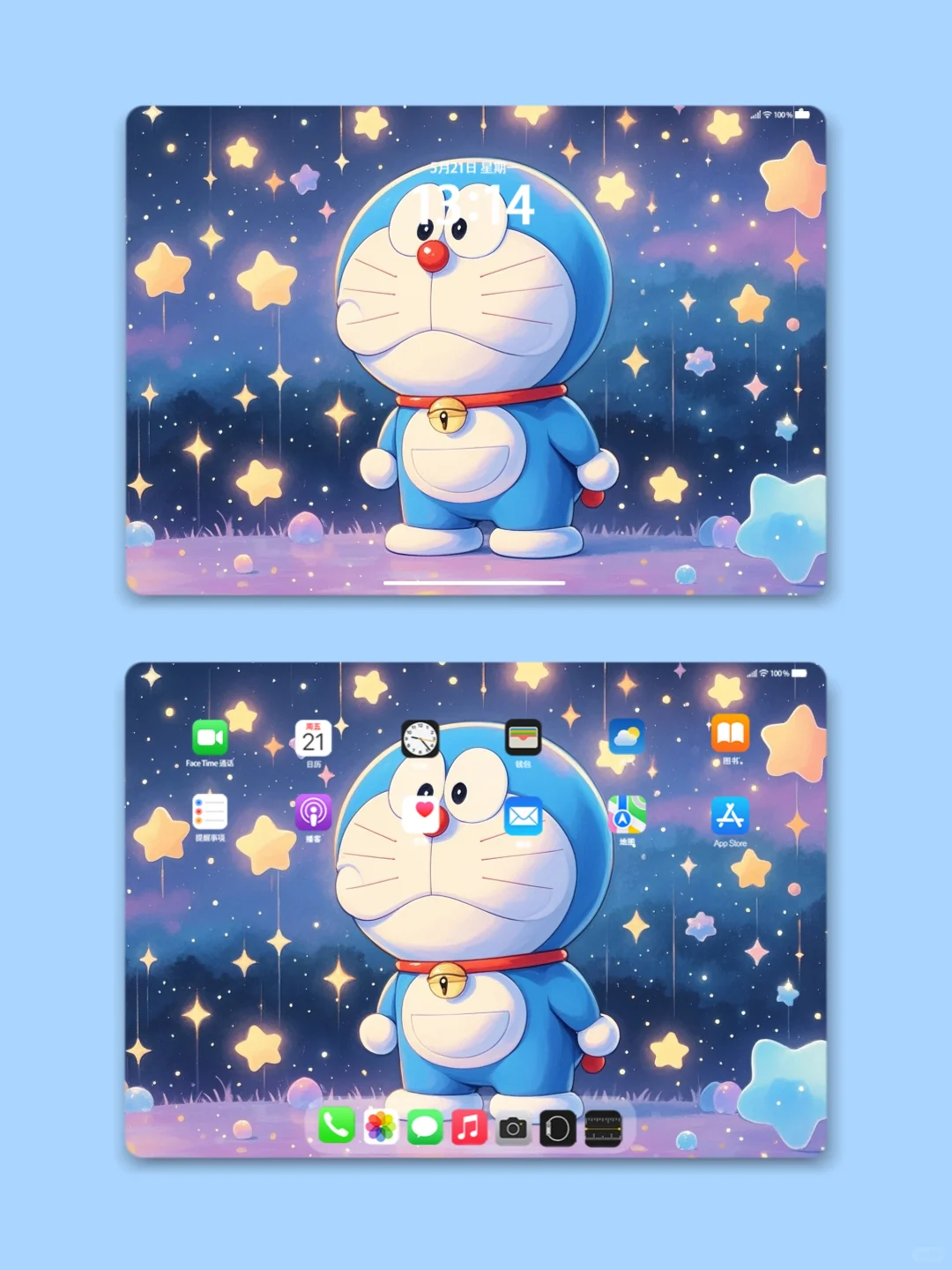 030｜八张高清电脑iPad壁纸｜哆啦A梦