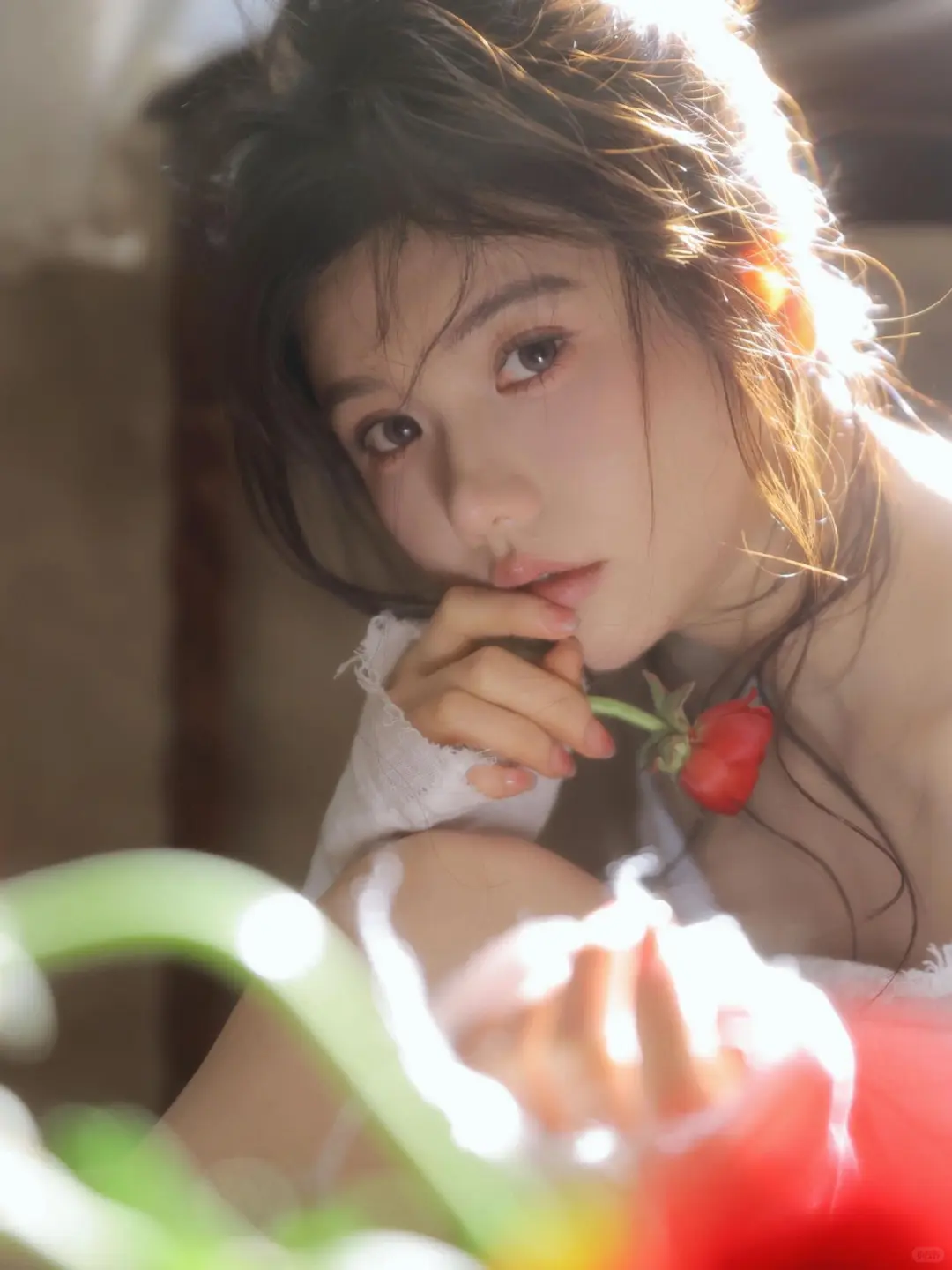 红花纯欲天花板‼️像坠入一场无意识的梦里