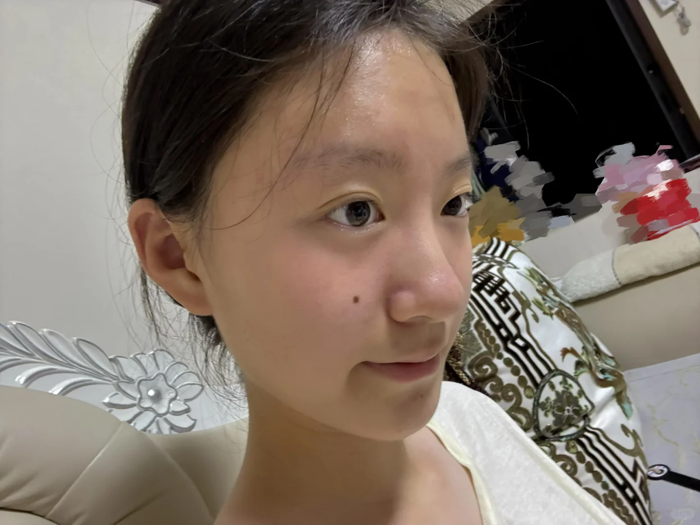 素颜长这样算是小美嘛