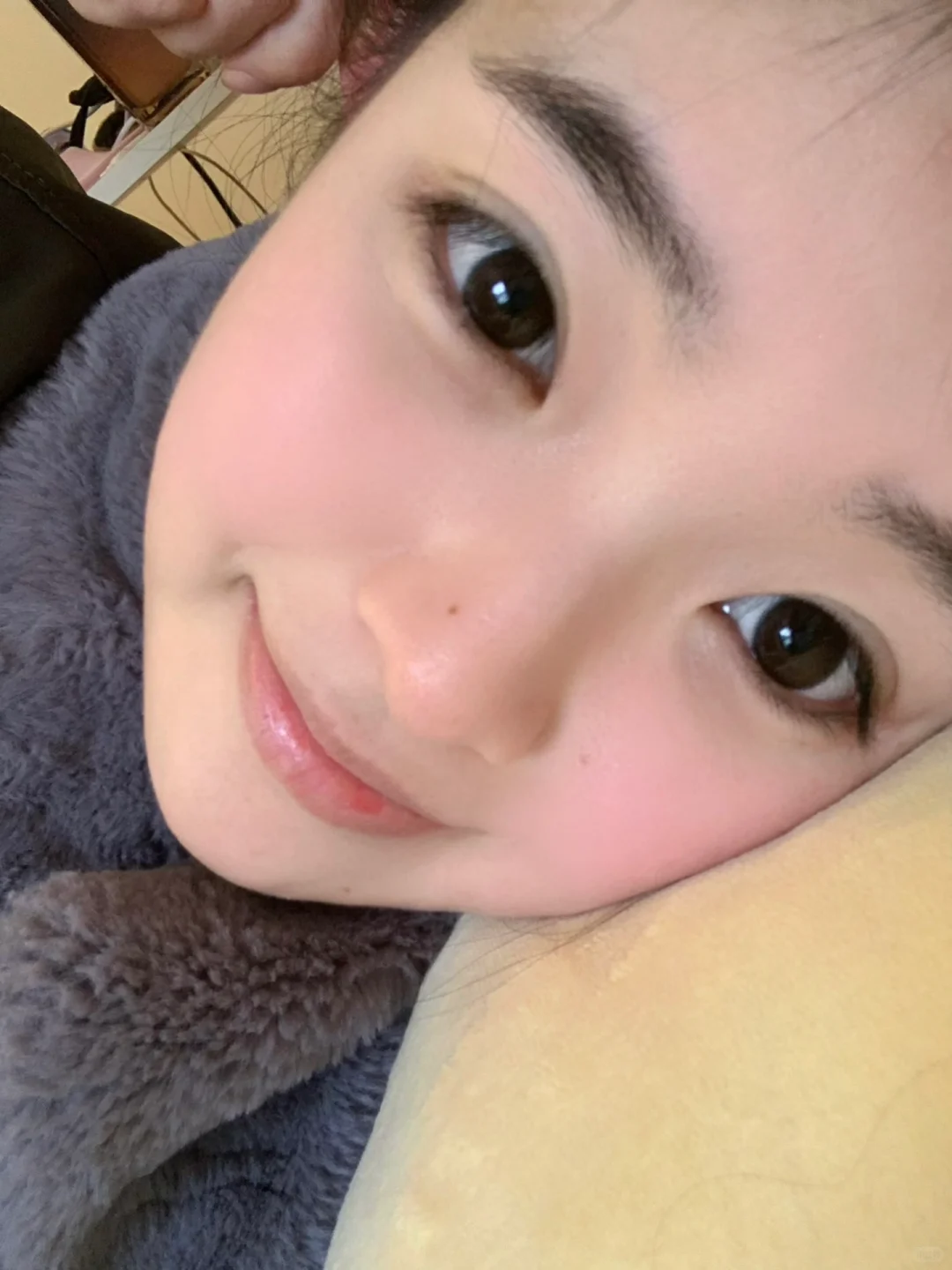 素颜 长了一张每天都气血充足的脸~