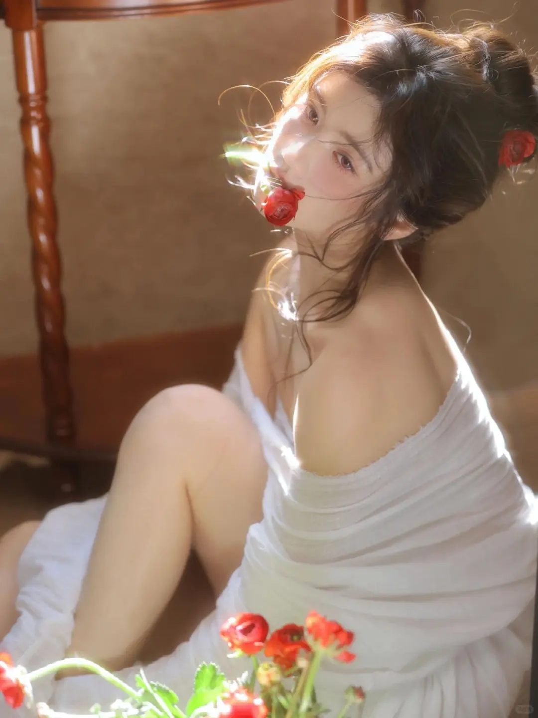 红花纯欲天花板‼️像坠入一场无意识的梦里