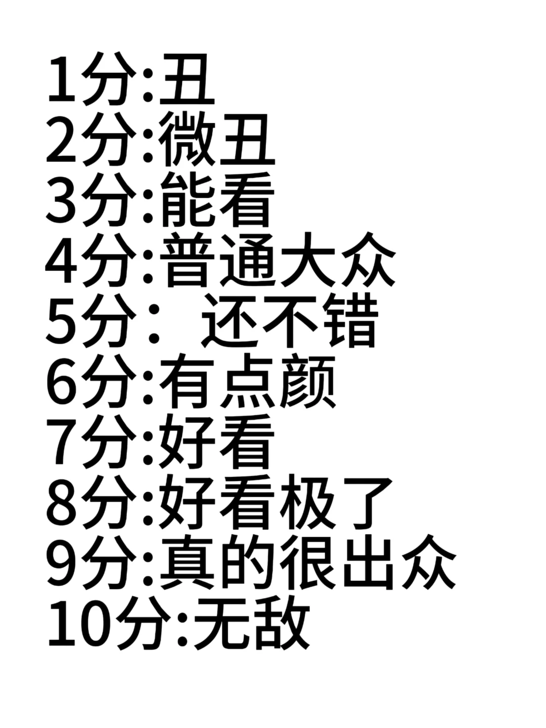 颜值打分 客观公正