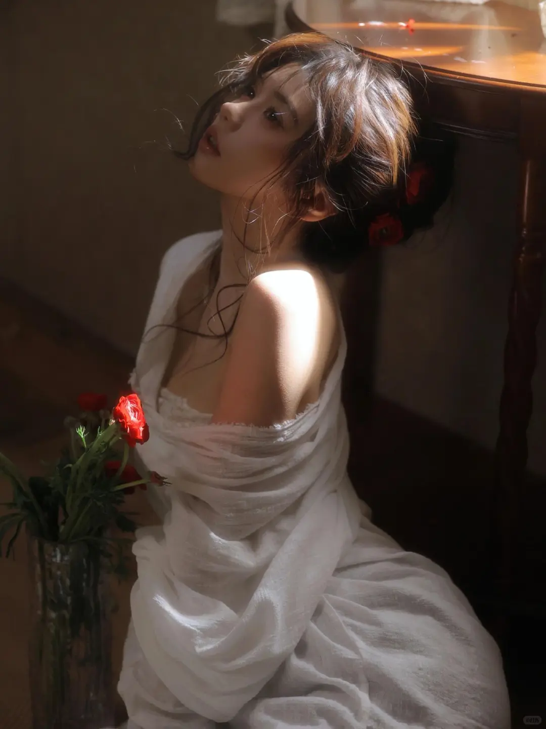 红花纯欲天花板‼️像坠入一场无意识的梦里