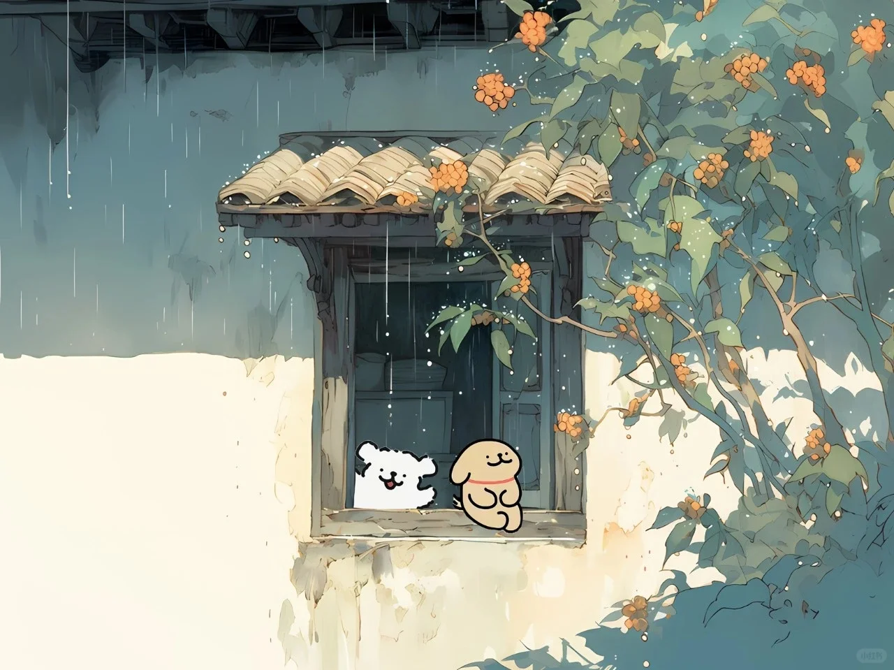 线条小狗ipad 壁纸｜4k高清