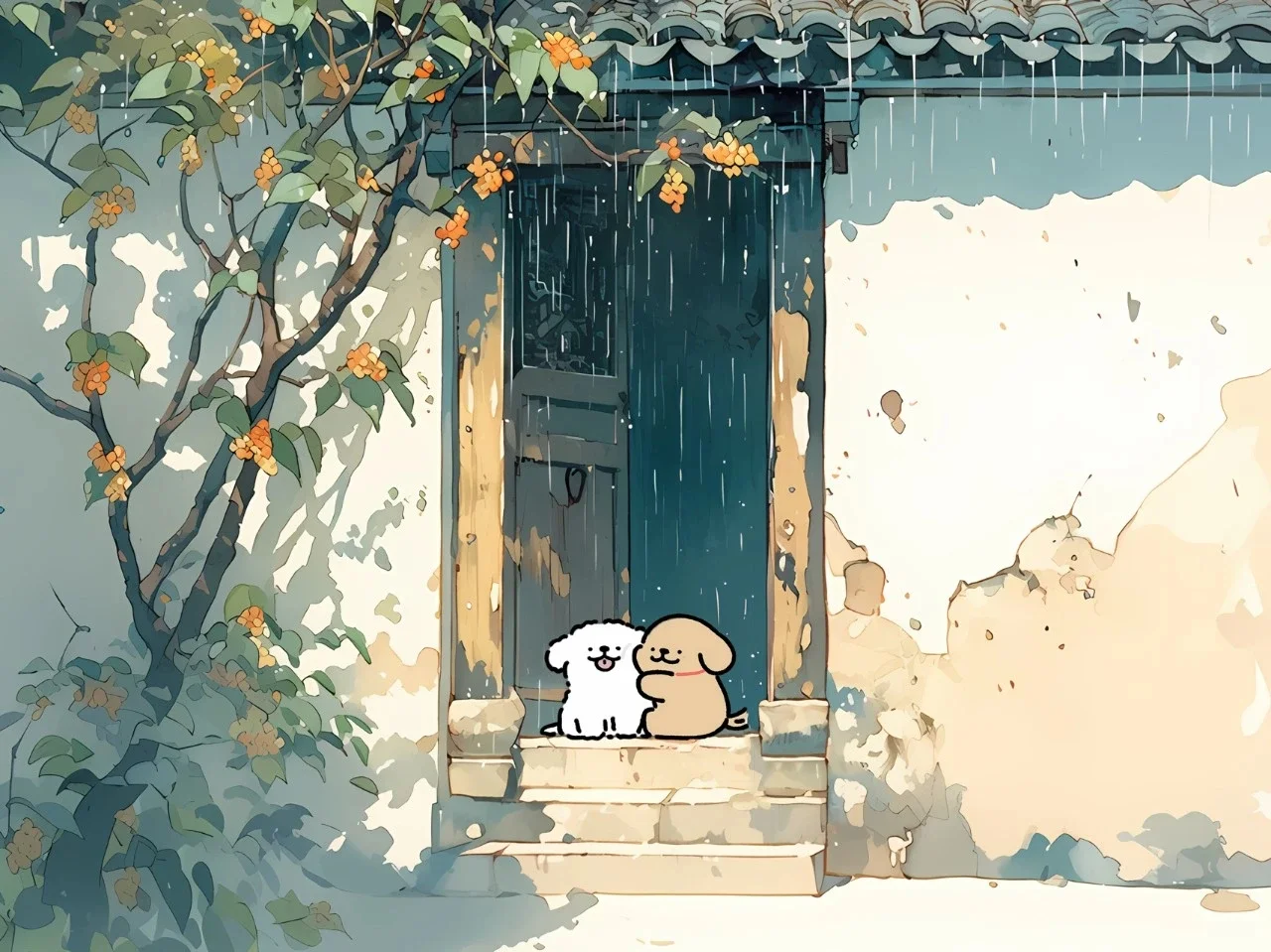 线条小狗ipad 壁纸｜4k高清