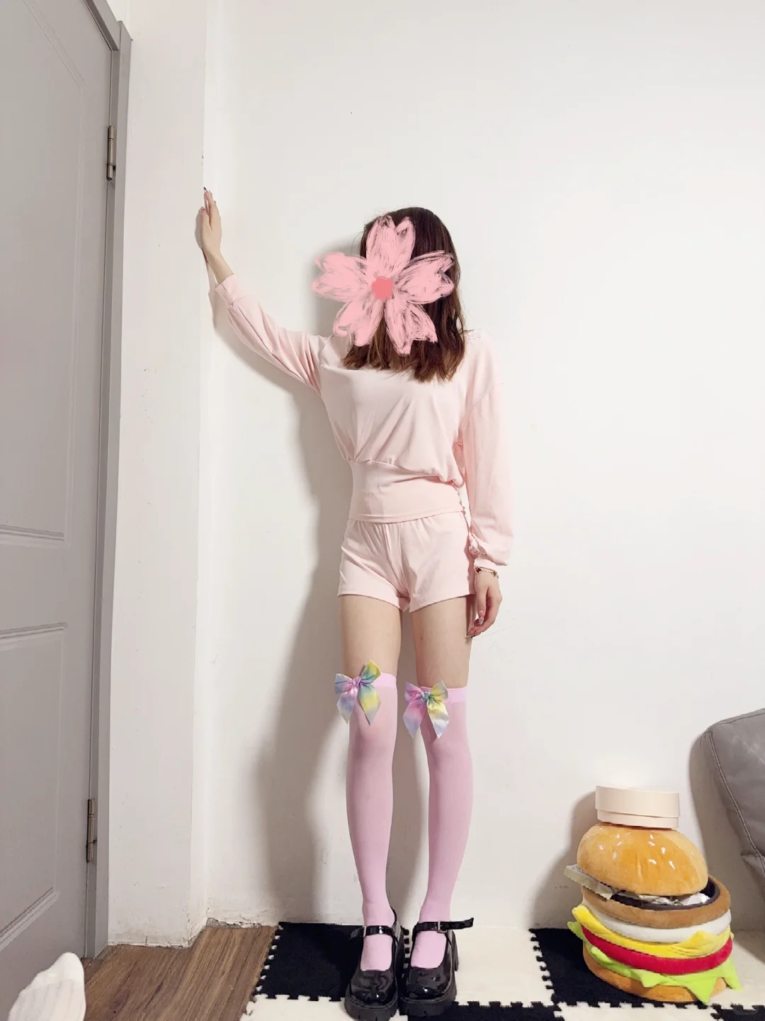 甜妹必入！粉袜+小皮鞋yyds