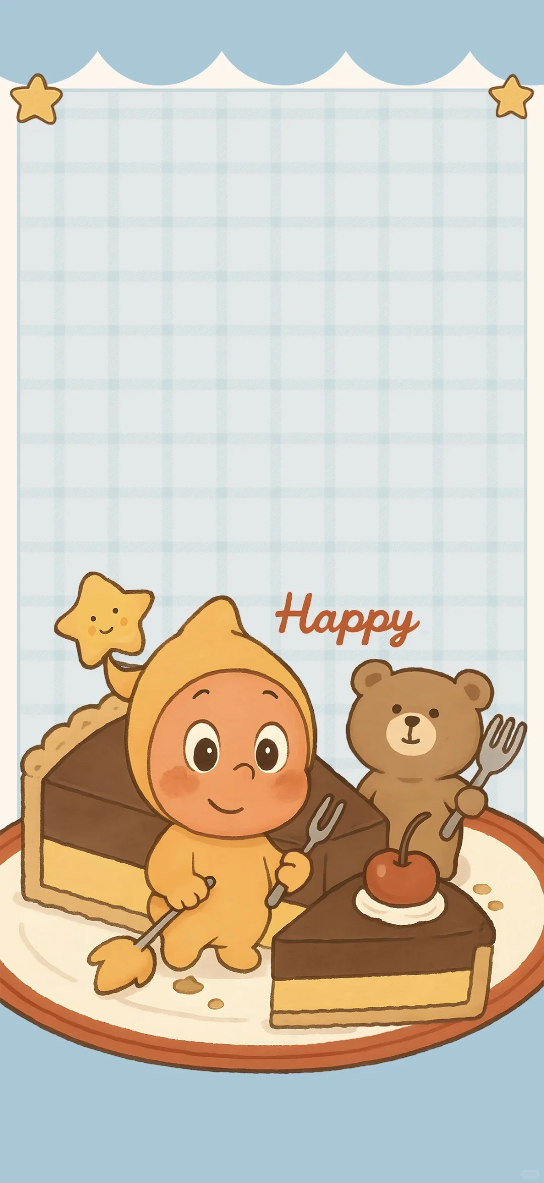 手绘星星人手机电脑平板壁纸
