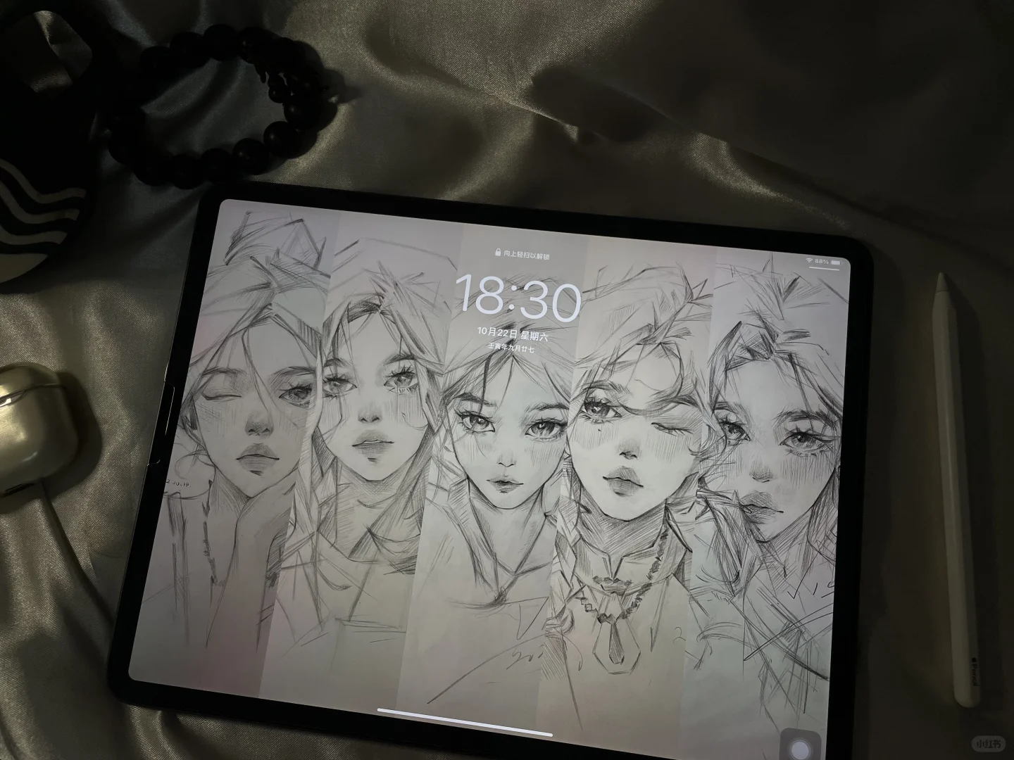 ipad壁纸分享、画的有点像那个谁