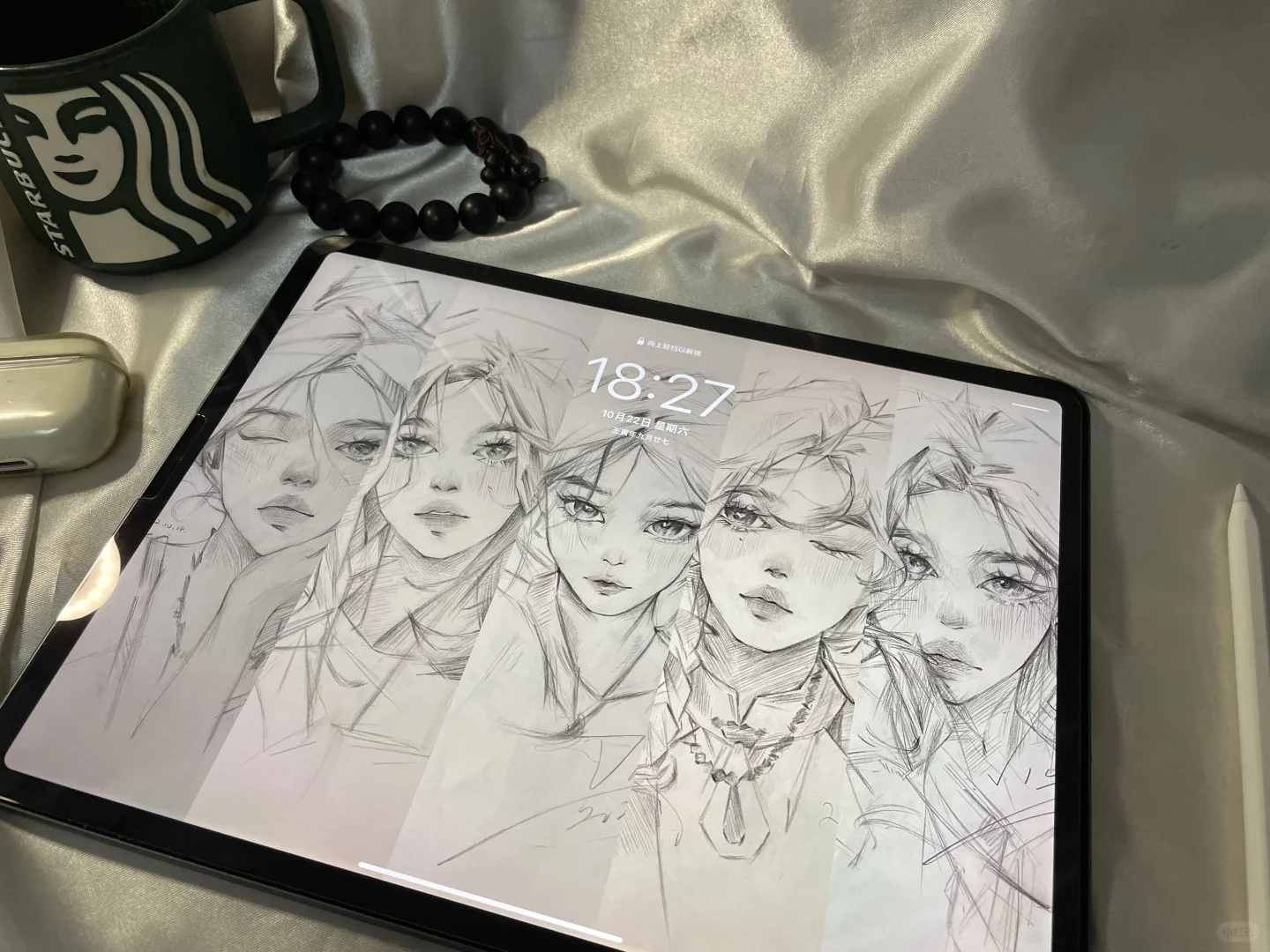 ipad壁纸分享、画的有点像那个谁