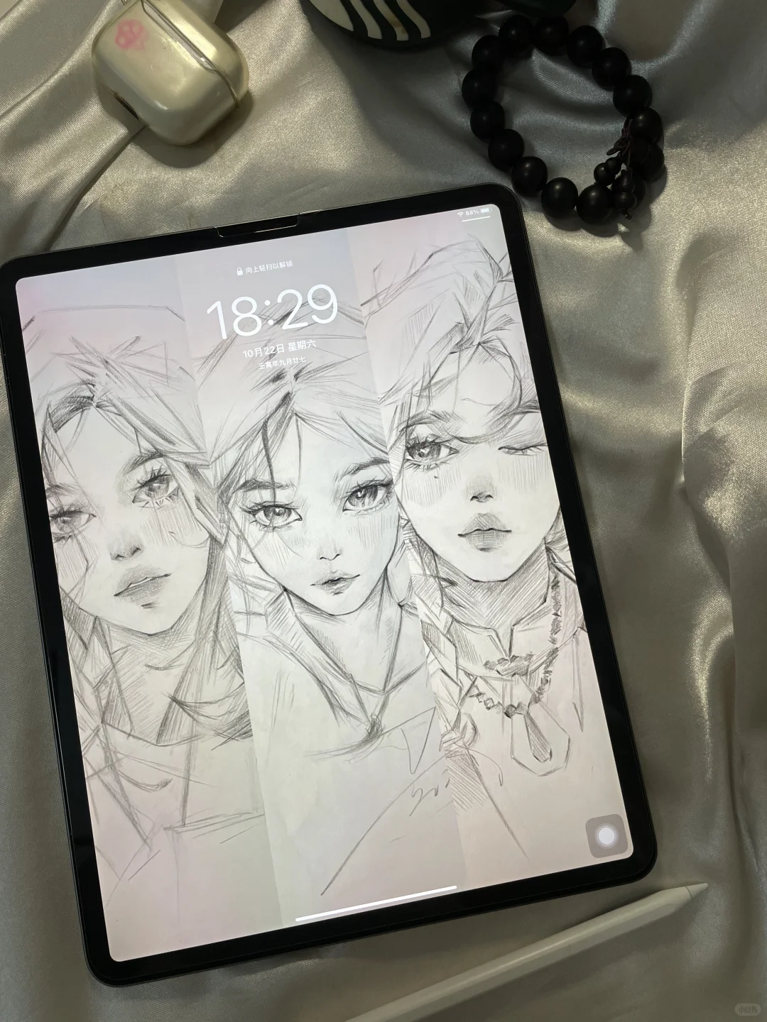 ipad壁纸分享、画的有点像那个谁